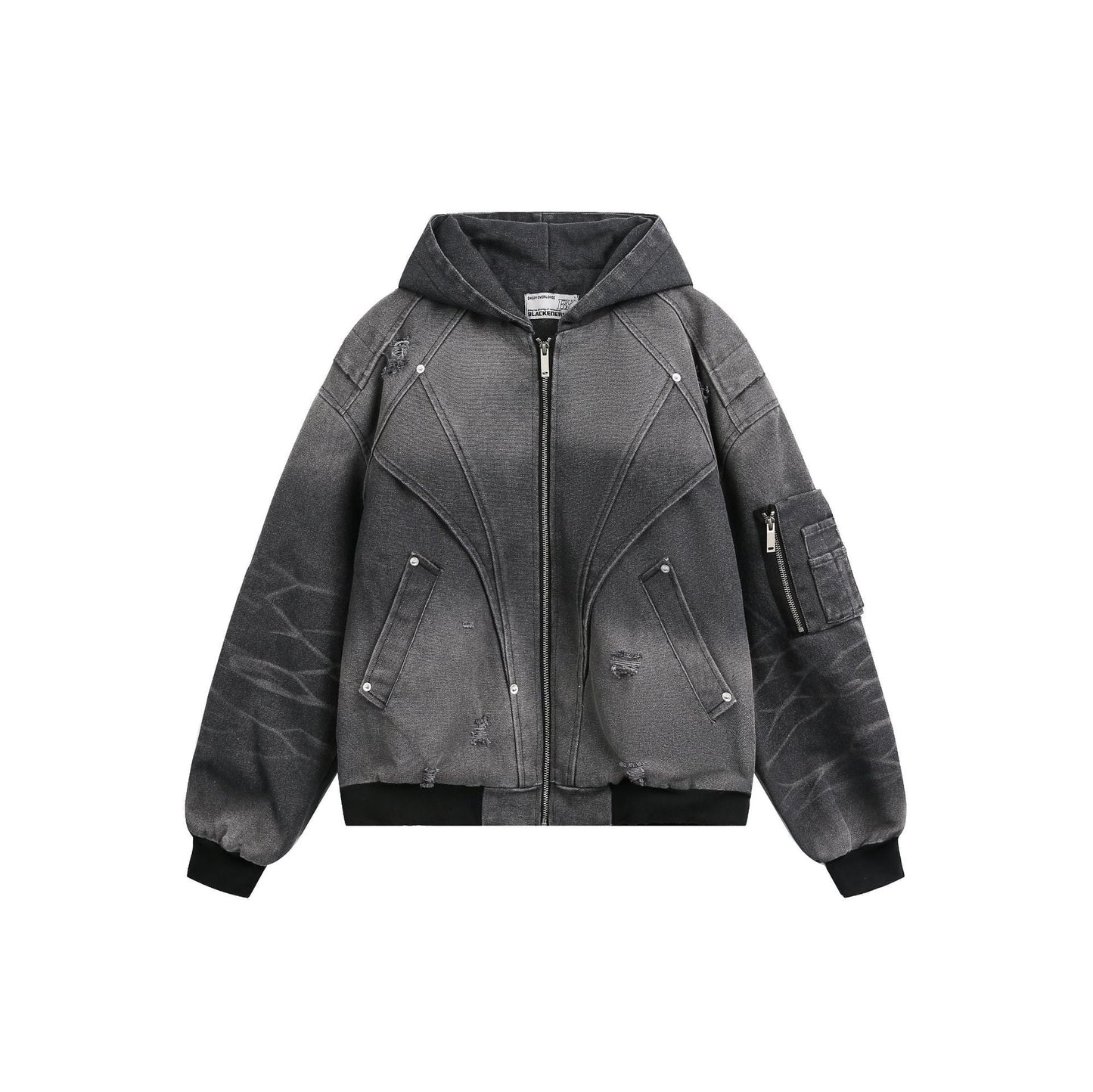 Heavy Washed Distressed Jacket