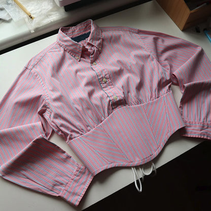 Matrix Bloom Korse Detay Yarım Gömlek Üst