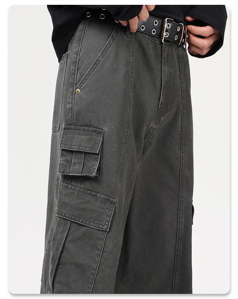 Frost Veil Retro Çok Cepli Kargo Pantolon