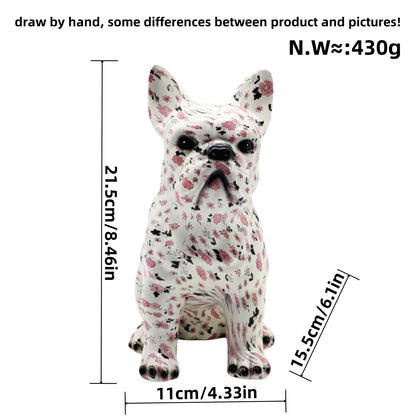 Modern grafiti oturan bulldog yaratıcı ev şarap dolabı dekorasyonu ofis masaüstü takı el sanatları