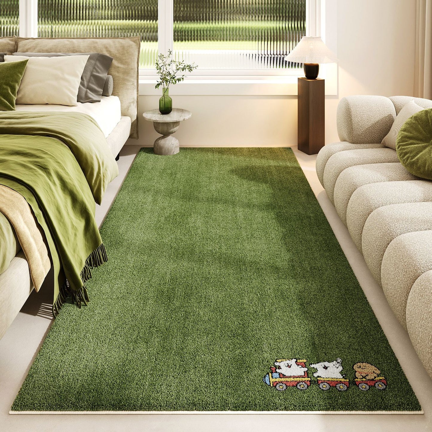 Tasarım lüks kaşmir hayvan figürlü halı