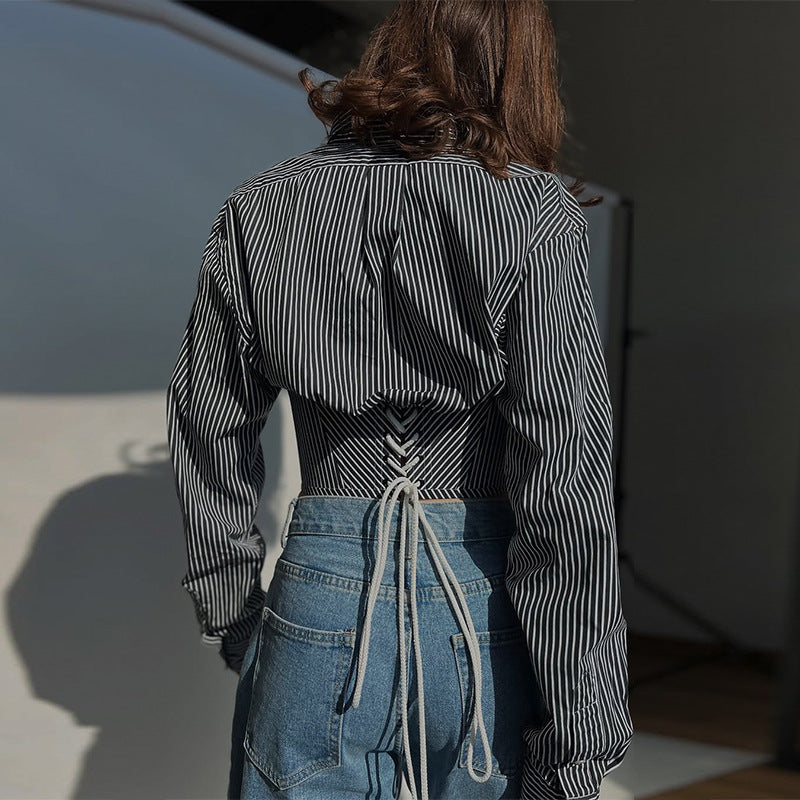 Matrix Bloom Korse Detay Yarım Gömlek Üst