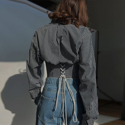 Matrix Bloom Korse Detay Yarım Gömlek Üst