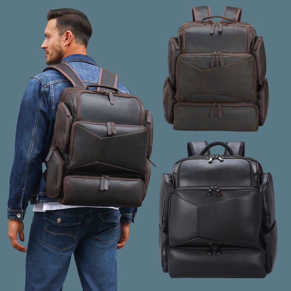 Marcus  lüks hakiki deri sırt çantası