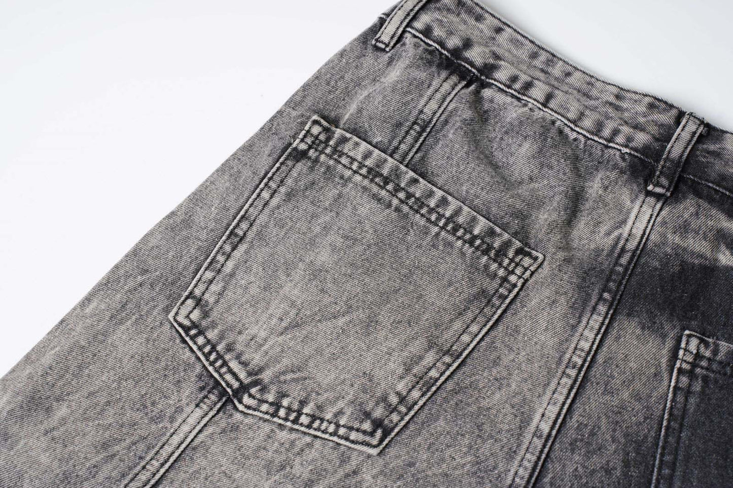 Luzz Retro Batik Cepli Denim Kargo Pantolon