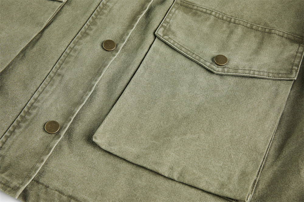 Luzz Retro Tasarım Renk Bloklu Devrik Yaka Bol Ceket