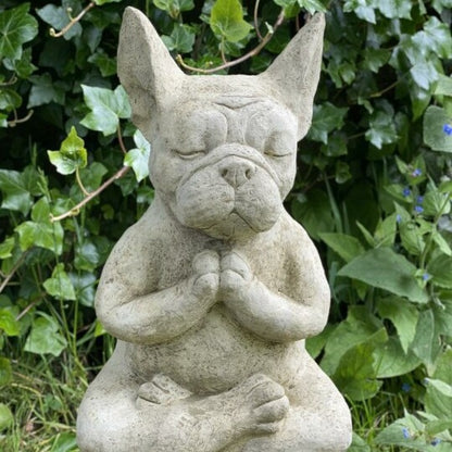 i meditasyon köpeği dış mekan dekorasyonu bahçe heykeli reçine süsleri bahçe avlusu tasarımı (bir saksı bir heykel)
