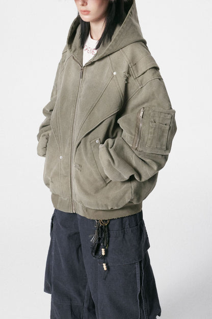 Heavy Washed Distressed Jacket