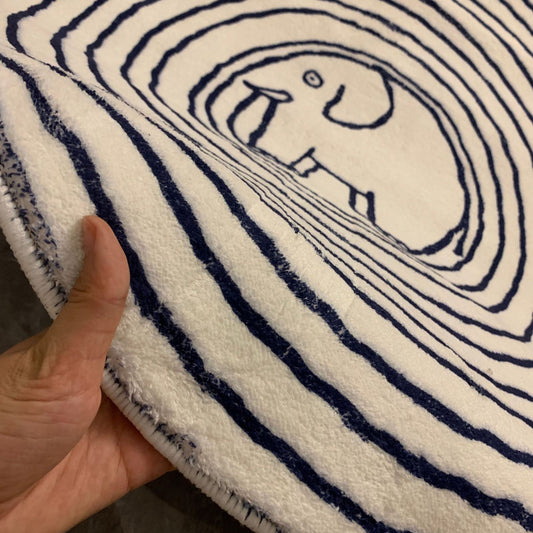 yuvarlak fil kaşmir halı