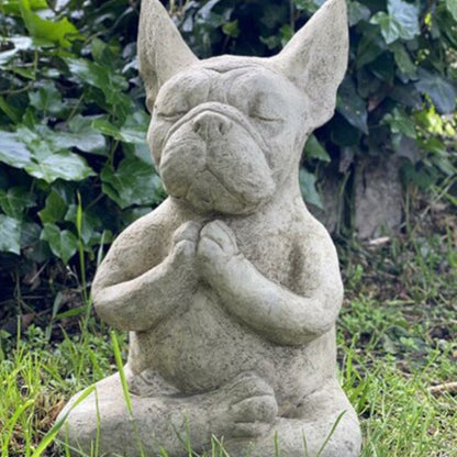i meditasyon köpeği dış mekan dekorasyonu bahçe heykeli reçine süsleri bahçe avlusu tasarımı (bir saksı bir heykel)