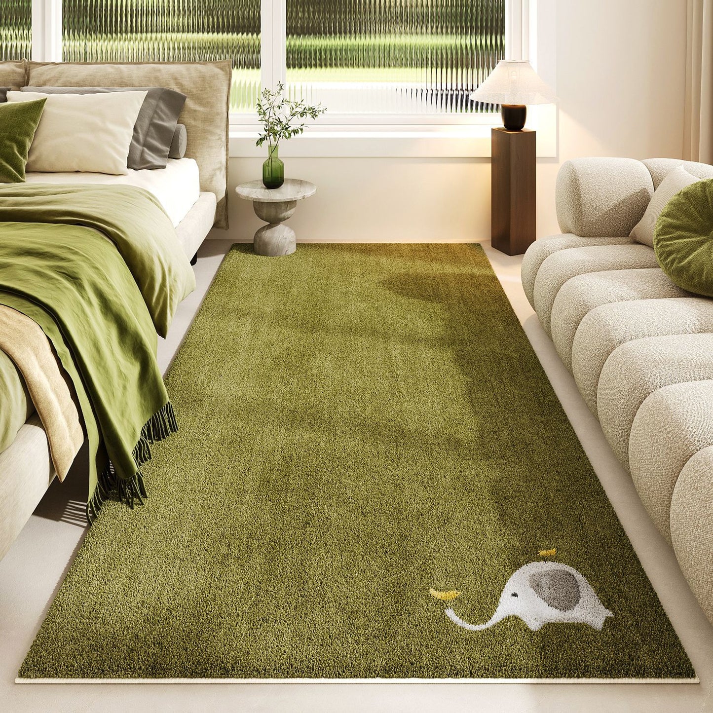 Tasarım lüks kaşmir hayvan figürlü halı