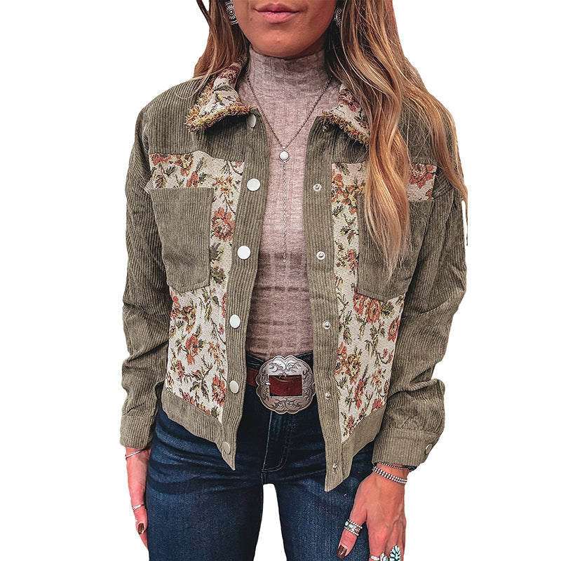 Sagen tasarım baskılı ceket kadın