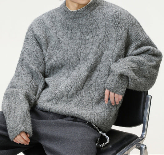 Palm Boys Örgü kazak Retro Bol