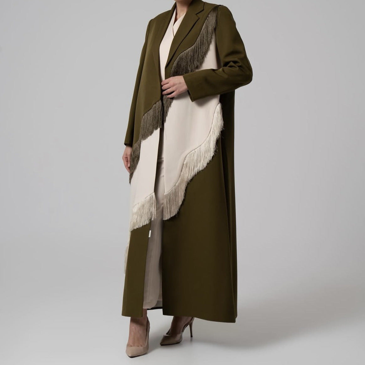 Boho Motion Fringe Coat