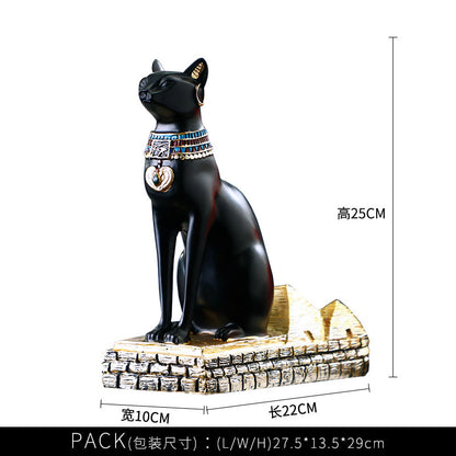 lüks reçine şarap rafı eğimli Mısır Anubis köpek tanrı kedi tanrı süsleri şarap dolabı dekorasyonları 3 lü set