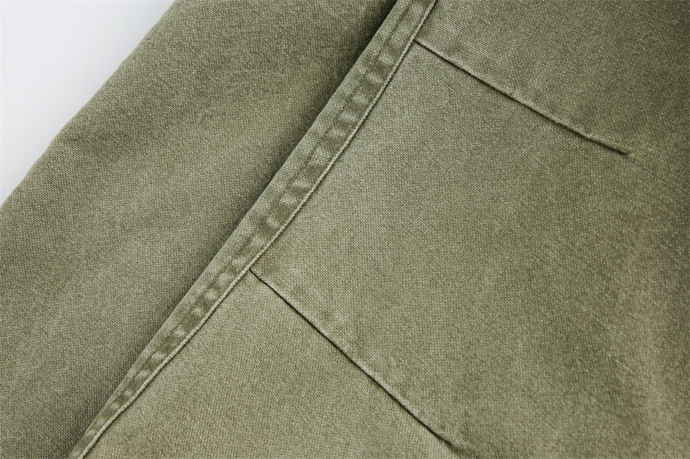 Luzz Retro Tasarım Renk Bloklu Devrik Yaka Bol Ceket