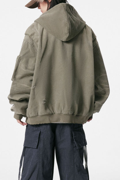 Heavy Washed Distressed Jacket