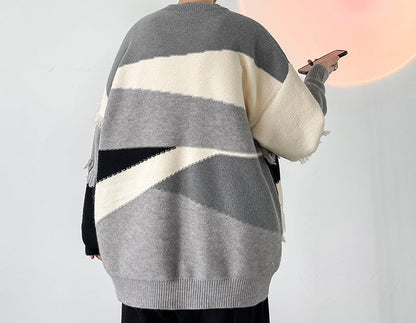 Zero Mercy Renk Bloklu Triko Kazak