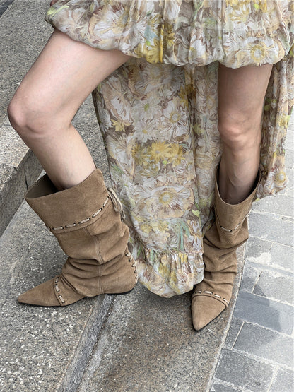 Luzz Sivri Burunlu Chelsea Çizme