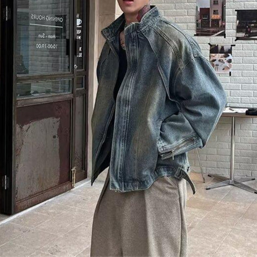 FLY Boys retro yıkanmış  kot ceket