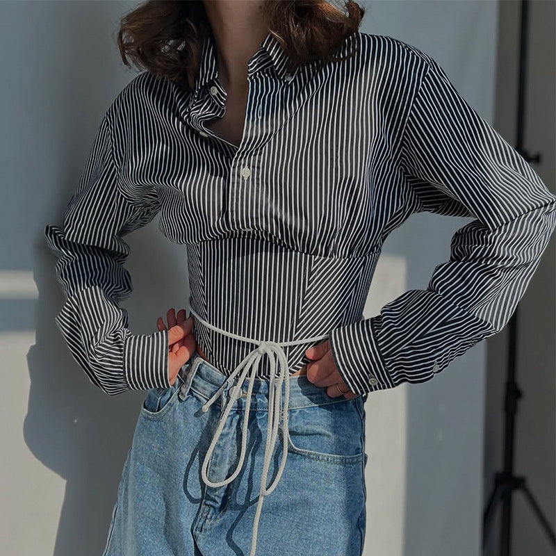 Matrix Bloom Korse Detay Yarım Gömlek Üst