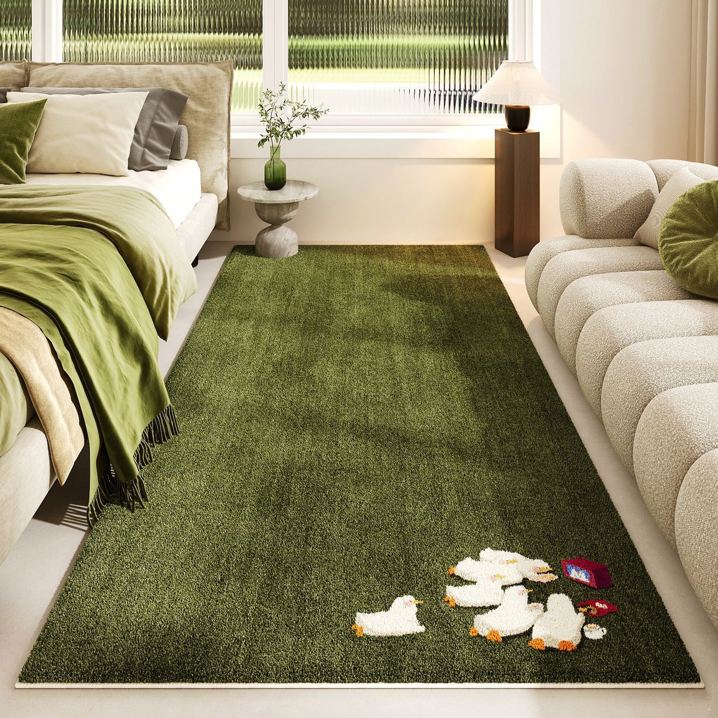 Tasarım lüks kaşmir hayvan figürlü halı