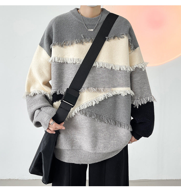 Zero Mercy Renk Bloklu Triko Kazak