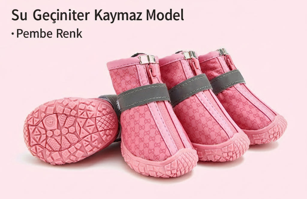 su geçirmez aşınmaya dayanıklı yansıtıcı köpek ayakkabılar