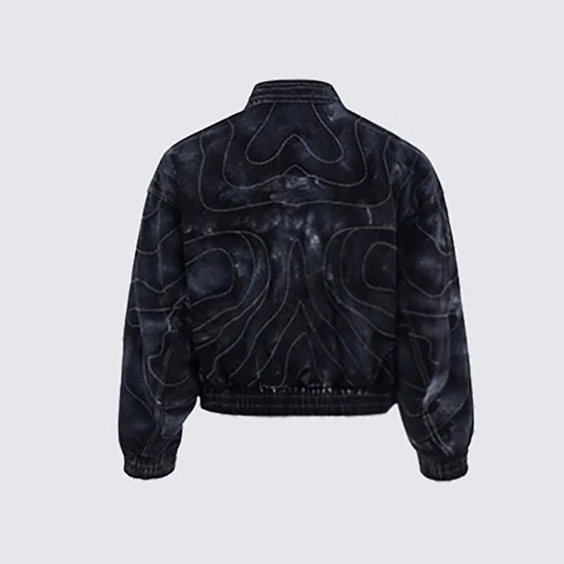 Onyx Denim Bomber Jacket