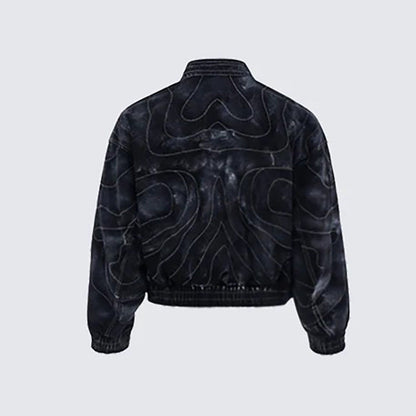 Onyx Denim Bomber Jacket