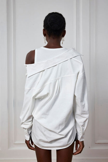 Raina Asimetrik İki Parça Gömlek