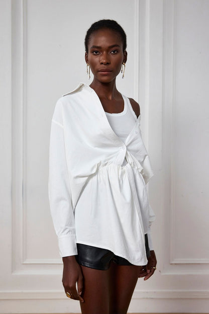 Raina Asimetrik İki Parça Gömlek