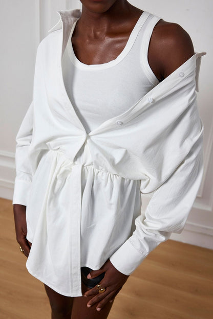 Raina Asimetrik İki Parça Gömlek