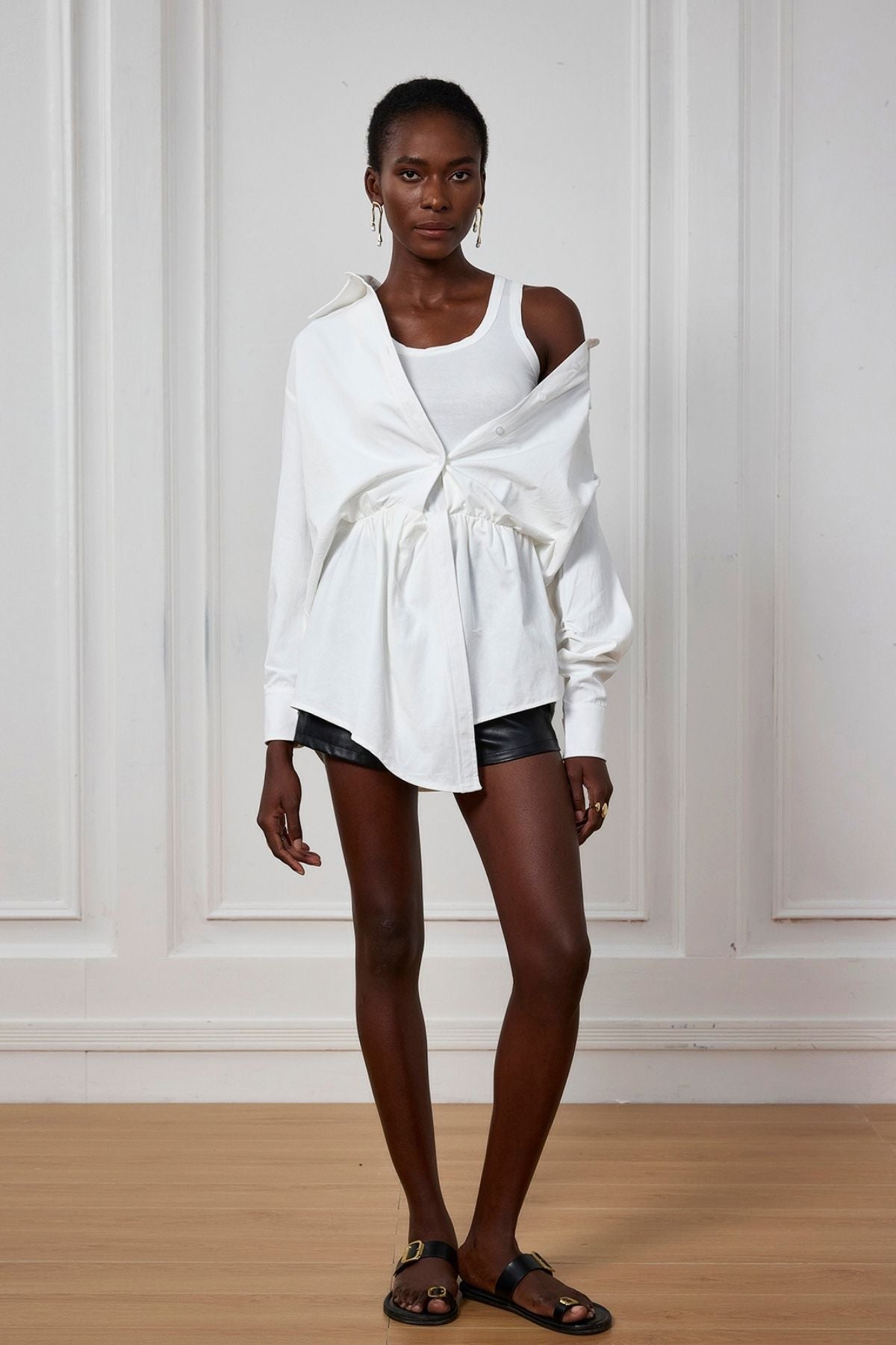 Raina Asimetrik İki Parça Gömlek