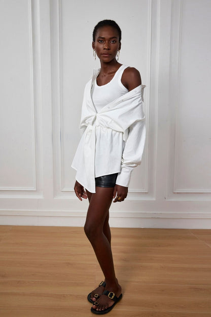 Raina Asimetrik İki Parça Gömlek