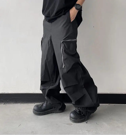 Large Knee Pocket Baggy Pants