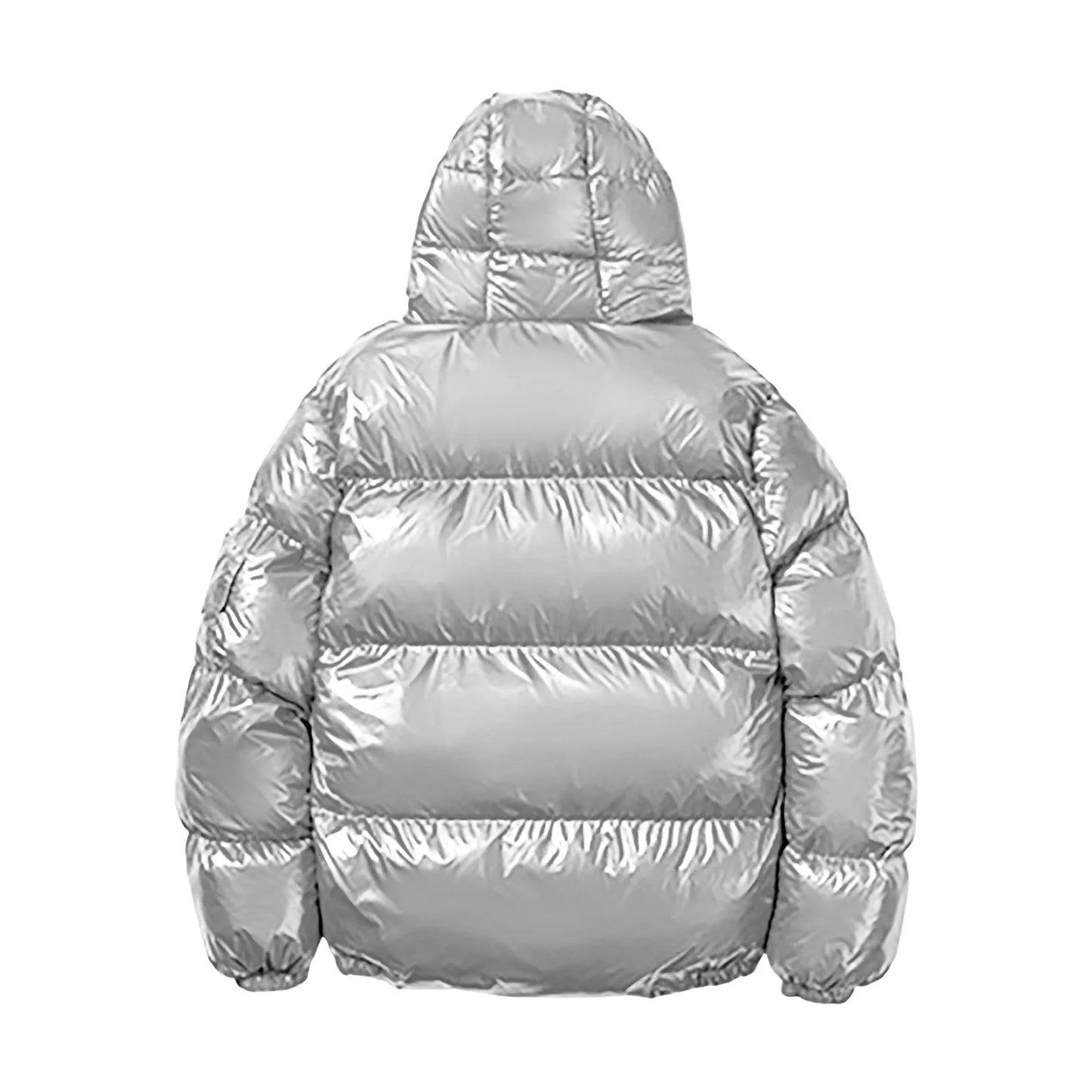 Glanzende puffer-outwears