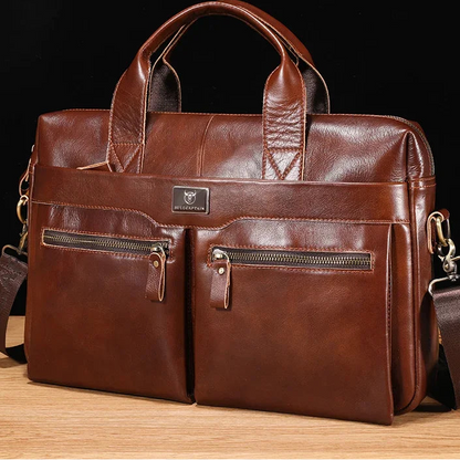 Luzz Leather 14 Inch Laptop Handbag