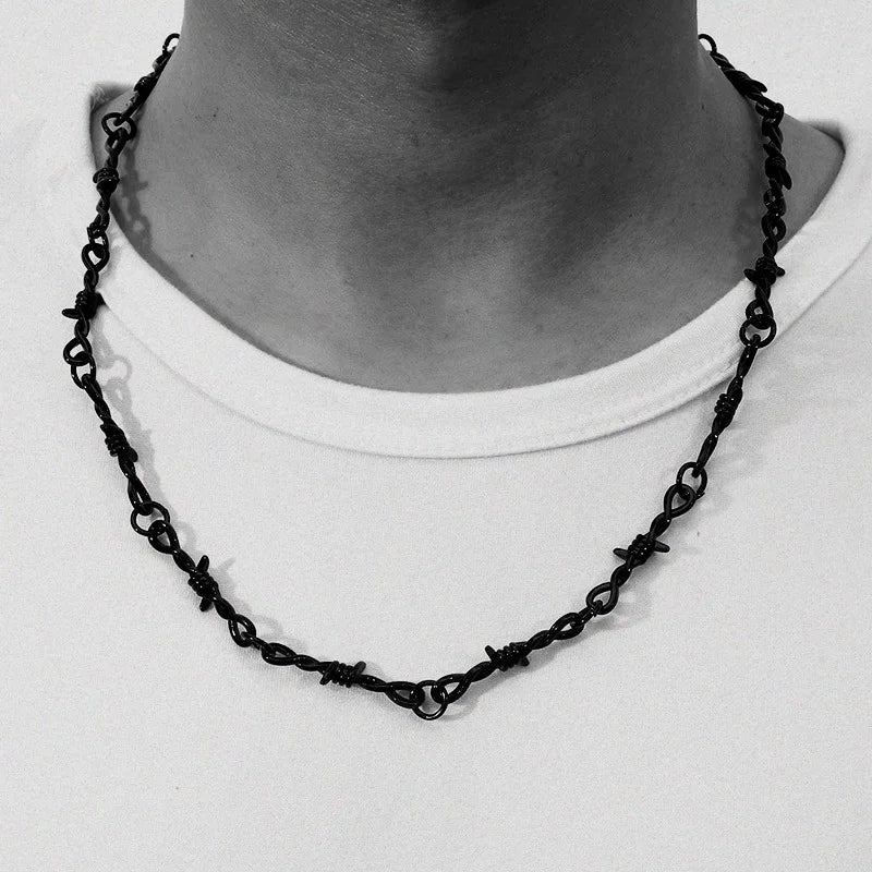 Y2K Punk Wire Necklace & Bracelet