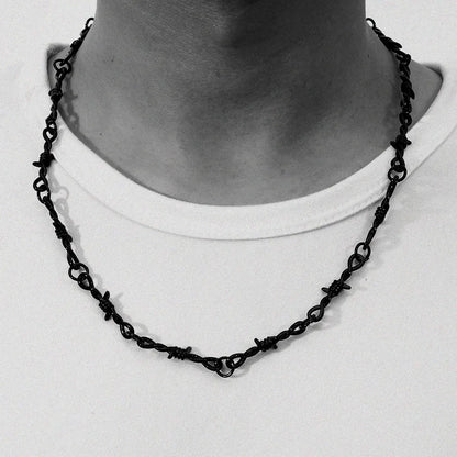 Y2K Punk Wire Necklace & Bracelet