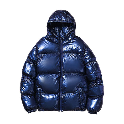 Glanzende puffer-outwears