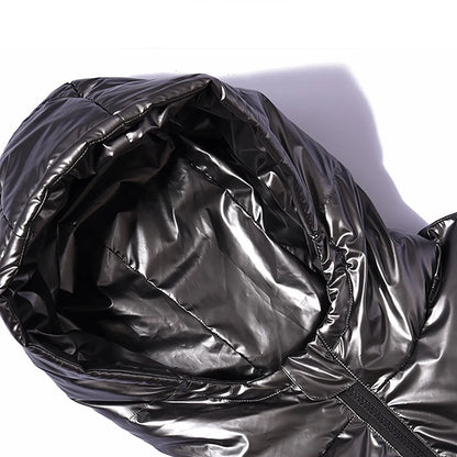 Glanzende puffer-outwears