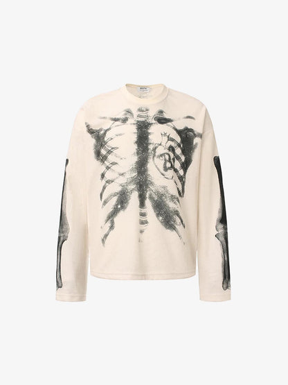 Skeleton B-Heart Graphic Sweatshirt