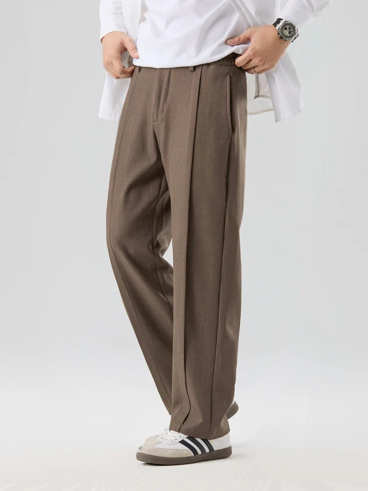 Straight Cut Pleated Pant