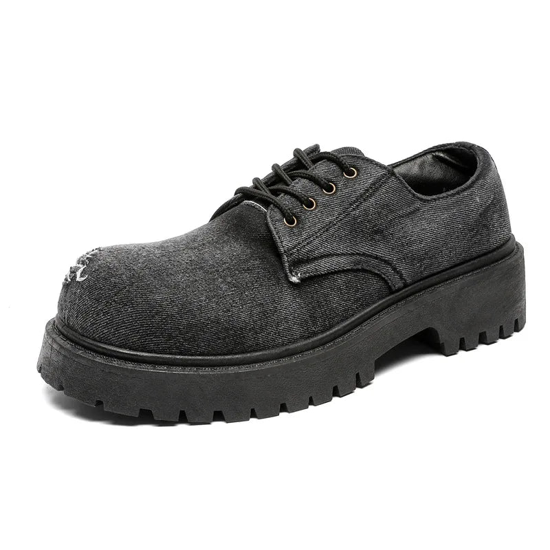 Denim Boys shoes Black Leather