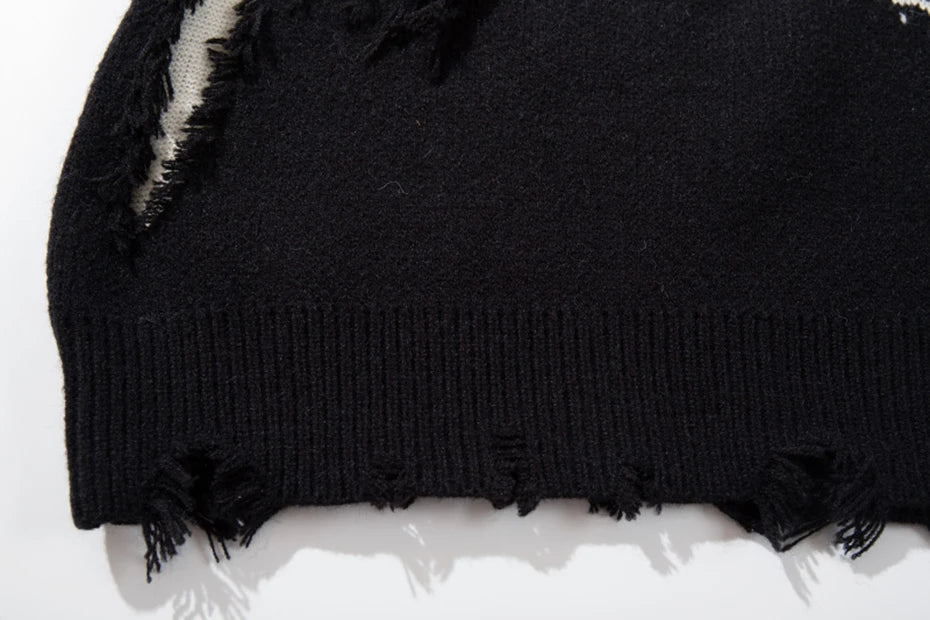 Skull Star Knitted Sweatshirt