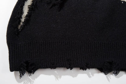 Skull Star Knitted Sweatshirt