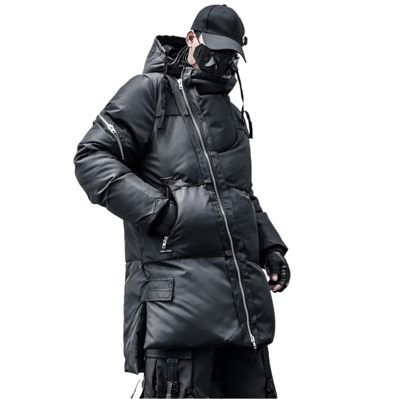 Long Zipper Style Padded Jacket