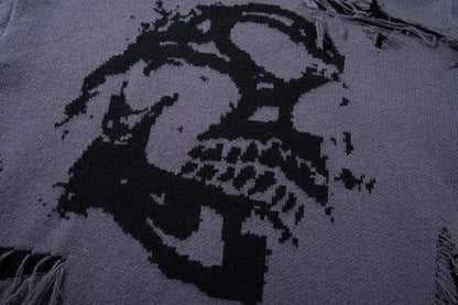 Skull Star Knitted Sweatshirt