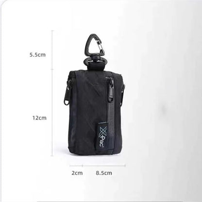 Black Color Zipper Belt Bag